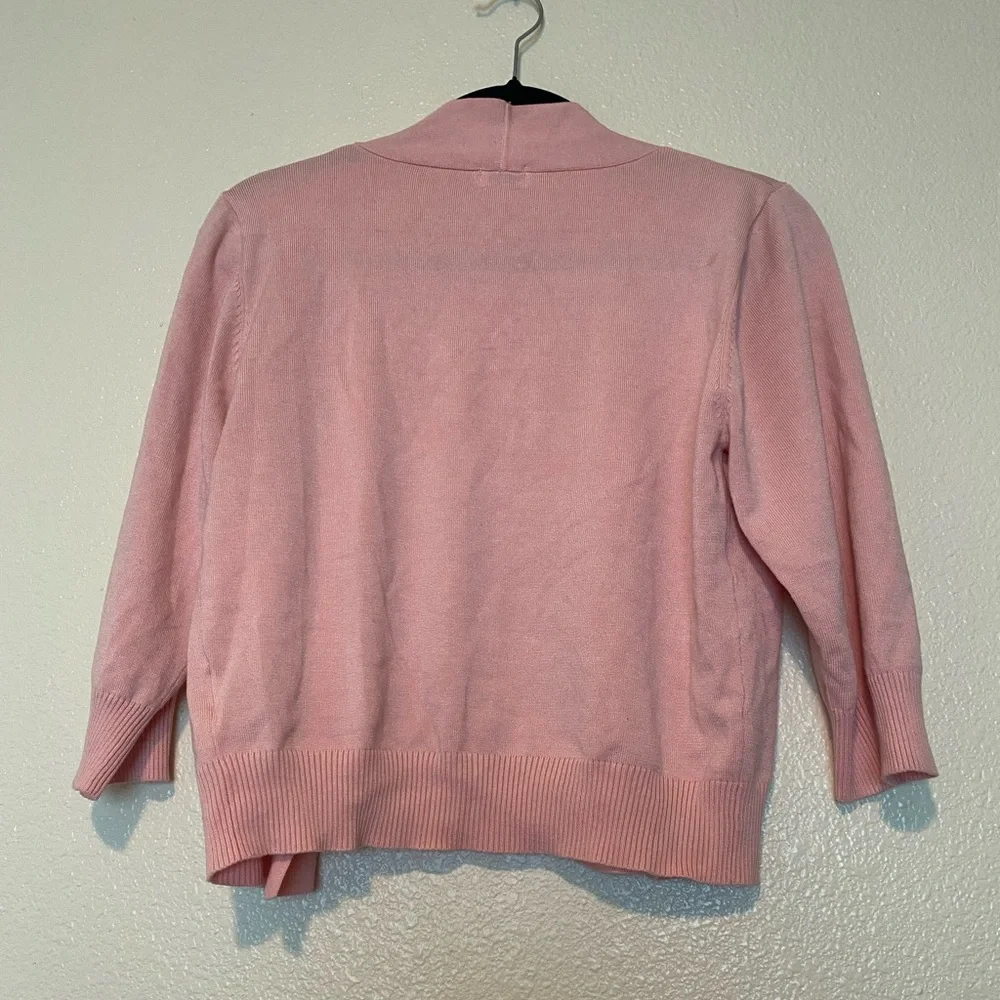 Cielo Soft Pink Open-Front Cardigan Size L